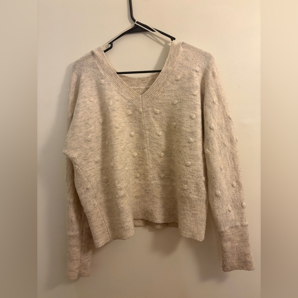 William Rast Textured Cream Sweater - Picture 2 of 7